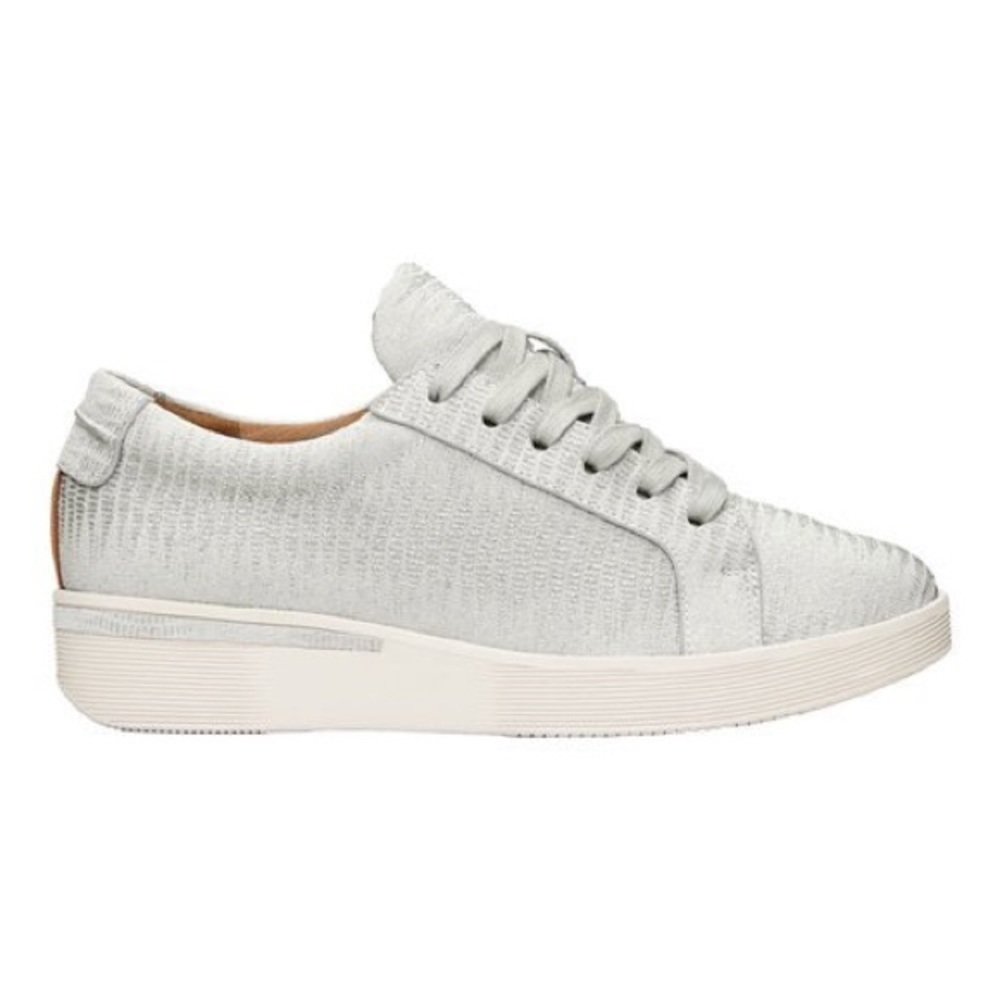 Gentle Souls Haddie Platform Lace-Up Sneakers Silver Metallic Size 8 Leather